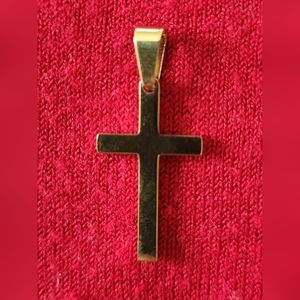 Cross Pendant Gold Tone  stainless steel